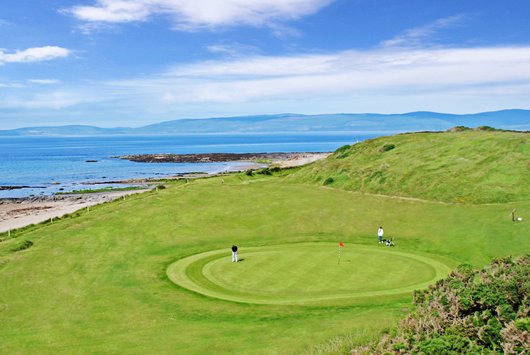 7th hole t Shiskine Golf & Tennis Club, Isle of Arran. Himalayas